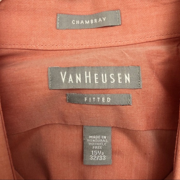 Van Heusen Fitted Chambray Point Collar Shirt (A) - Picture 6 of 6